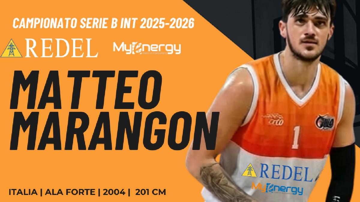 Serie B - Matteo Marangon nuovo acquisto della Redel RC
