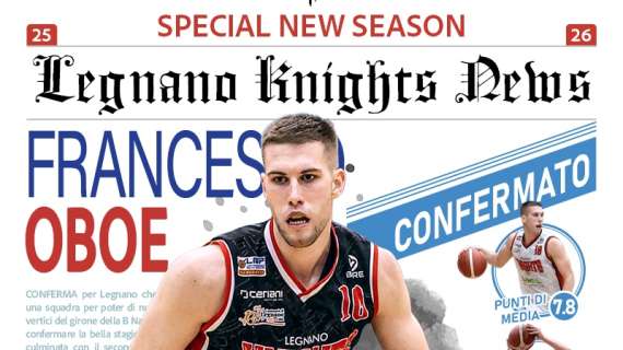 Serie B - Legnano Knights, confermato Francesco Oboe