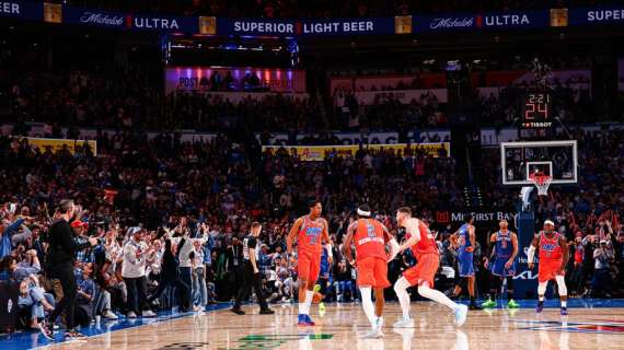 NBA - I Thunder allungano il loro record chiudendo quello dei Knicks