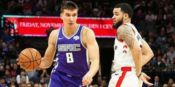 NBA - Bogdan Bogdanovic è ritornato in campo nella partita Kings vs Raptors