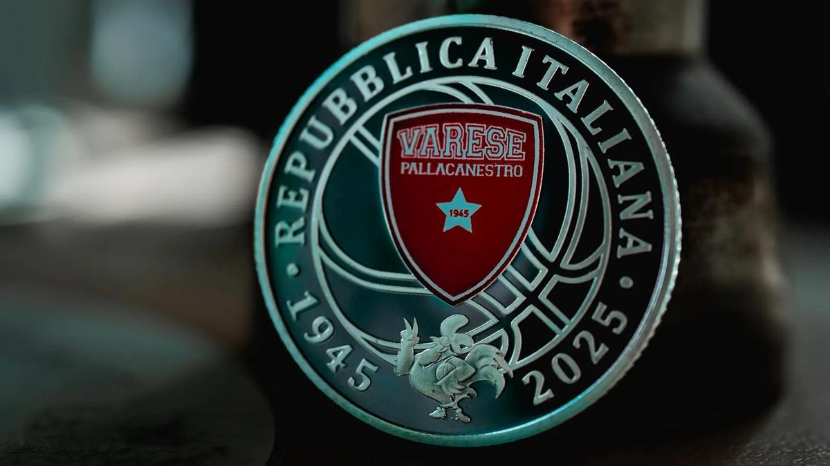 LBA - Gli 80 anni della Pallacanestro Varese celebrati in moneta
