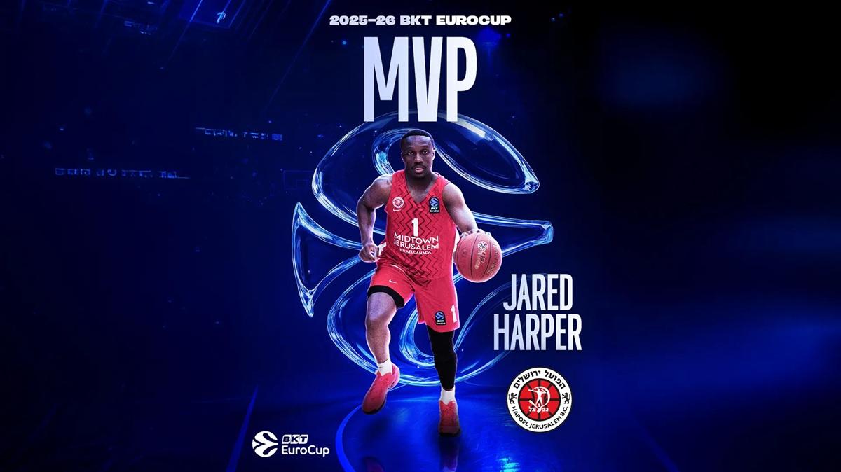 L'MVP di EuroCup 2025-26 è Jared Harper dell'Hapoel Jerusalem
