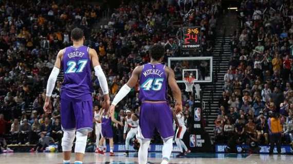 NBA - Jazz, migliora il rapporto tra Donovan Mitchell e Rudy Gobert