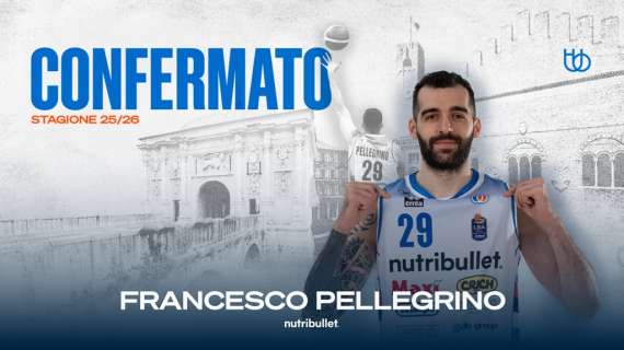 UFFICIALE LBA - Nutribullet Treviso conferma Francesco Pellegrino per il 2025/26