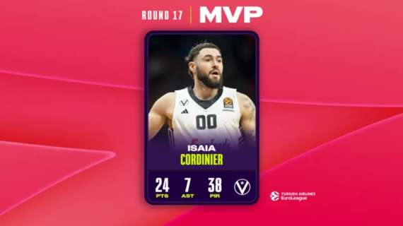 Ufficiale: Virtus Bologna, Isaia Cordinier MVP del Round 17