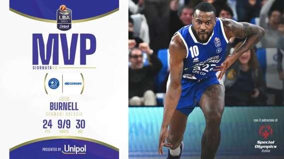 Jason Burnell (Brescia) è l'MVP del 9° turno della Serie A