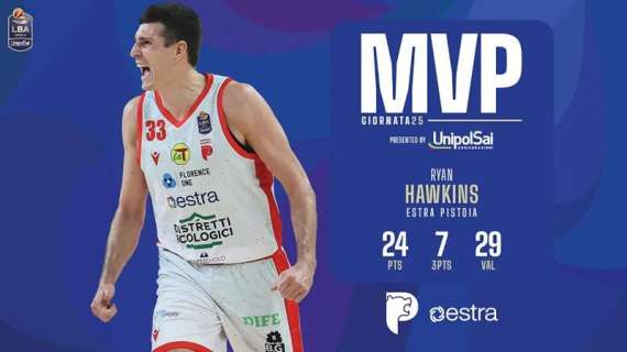 LBA - Ryan Hawkins è l'MVP UnipolSai della 25ª giornata 2023/24