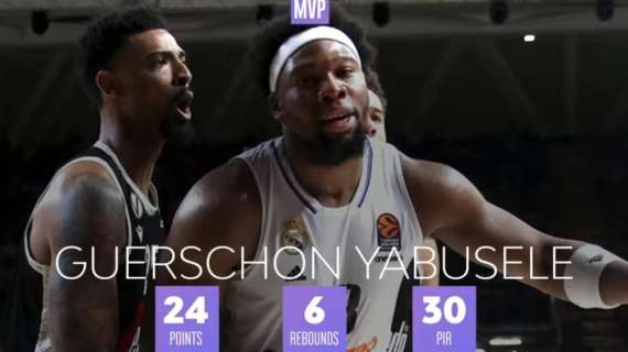 EuroLeague - Real Madrid, Guerschon Yabusele MVP del Round 30