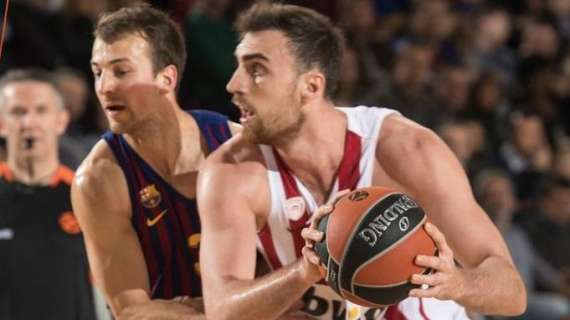 EuroLeague - Milutinov lancia l'Olympiacos, crolla il Palau Blaugrana