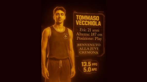 UFFICIALE A2 - Tommaso Vecchiola è un nuovo giocatore della Ferraroni JuVi Cremona