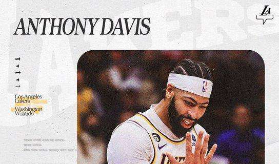 NBA - Lakers, un monumentale Davis fa tanto male ai Wizards 