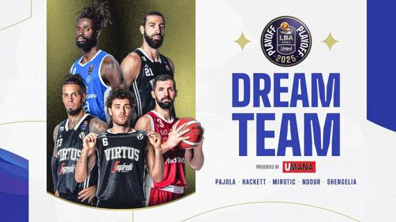 Alessandro Pajola, Daniel Hackett, Nikola Mirotic, Maurice Ndour e Tornik'e Shengelia, dream team