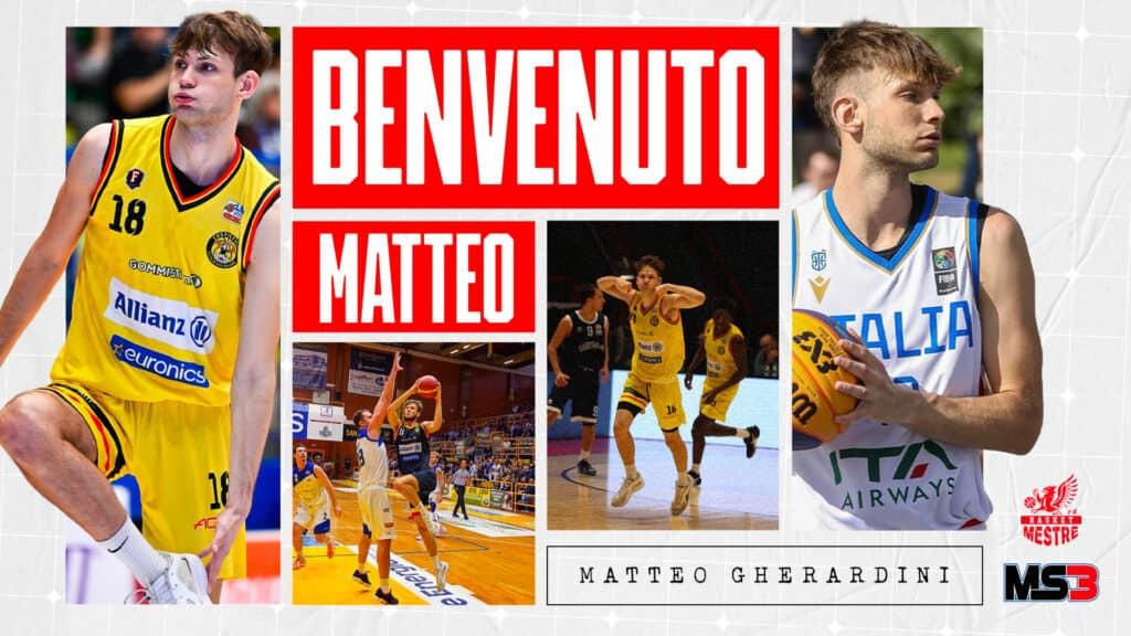 Basket Mestre: firmato il talento classe 2004 Matteo Gherardini