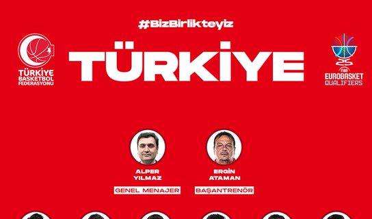 Italbasket, ecco il roster della Turchia di Ataman: il 22 la sfida con gli Azzurri