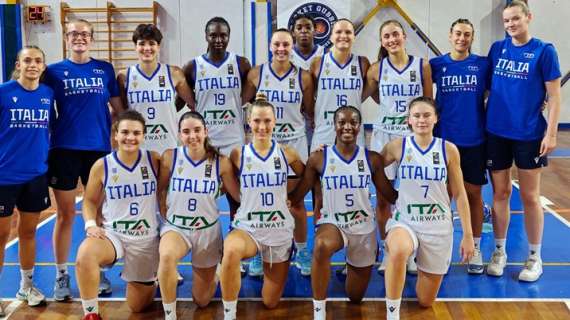 Italbasket U20 F - Vittoria in amichevole a Gubbio contro il Belgio