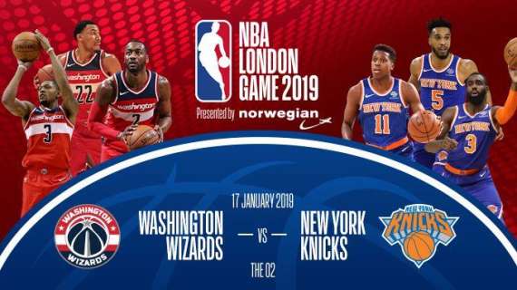 NBA - Domani in diretta su Skysport il London Game tra Wizards e Knicks