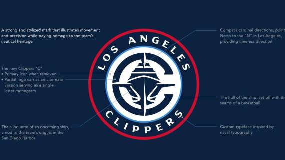 NBA - I Los Angeles Clippers cambiano logo (e non solo): le foto