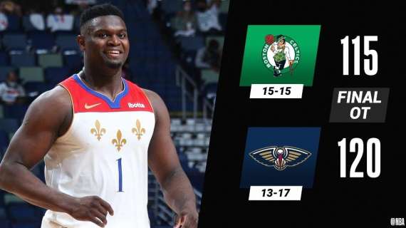 NBA - I Pelicans superano i Celtics al supplementare