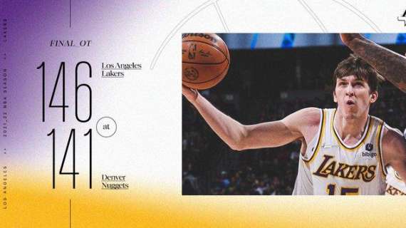 NBA - Inutile vittoria dei Lakers all'overtime in casa dei Denver Nuggets