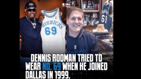 La NBA proibì a Dennis Rodman di indossare la maglia di Dallas con il 69