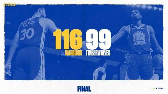 NBA - Warriors infilano la settima vittoria battendo i Timberwolves 