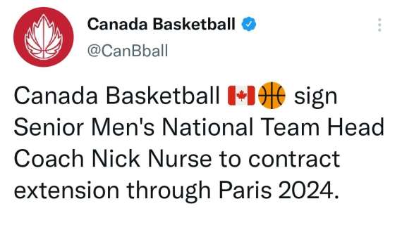 Canada - Estensione del contratto per coach Nick Nurse