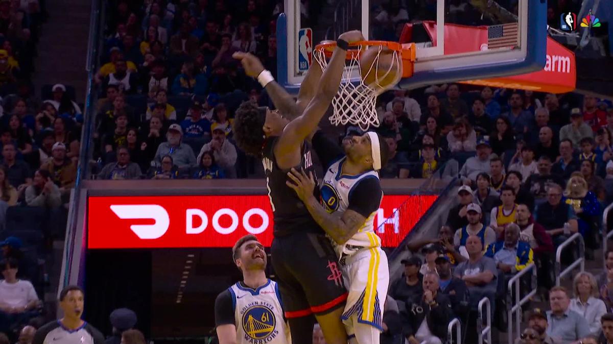 Durant e Sengun gelano i Warriors: Houston passa a San Francisco nel duello con Curry