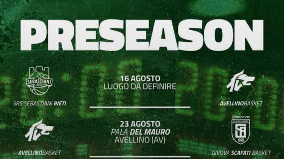 A2 - Avellino Basket, ecco il calendario della pre-season