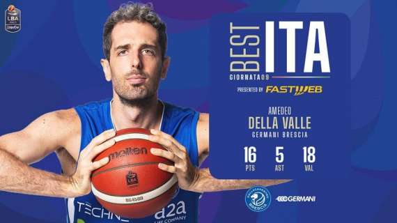 LBA - Amedeo Della Valle è il The BEST ITA della nona giornata 2023-24