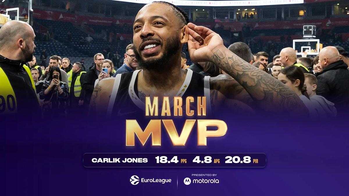 EuroLeague | Carlik Jones si aggiudica l'MVP del mese di marzo