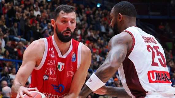 LBA - Milano: Mirotic salta almeno 4 partite ma rischia uno stop lungo