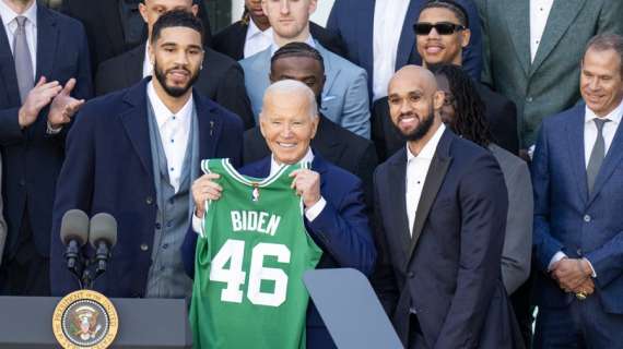 I campioni NBA 2024 Boston Celtics ricevuti alla Casa Bianca