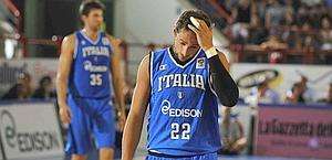 Marco Belinelli esce a testa bassa dal campo (foto Ciam-Cast)