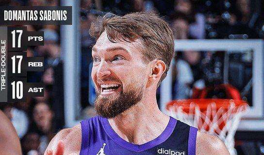 NBA - Domantas Sabonis, nuovo re della tripla doppia in questa stagione