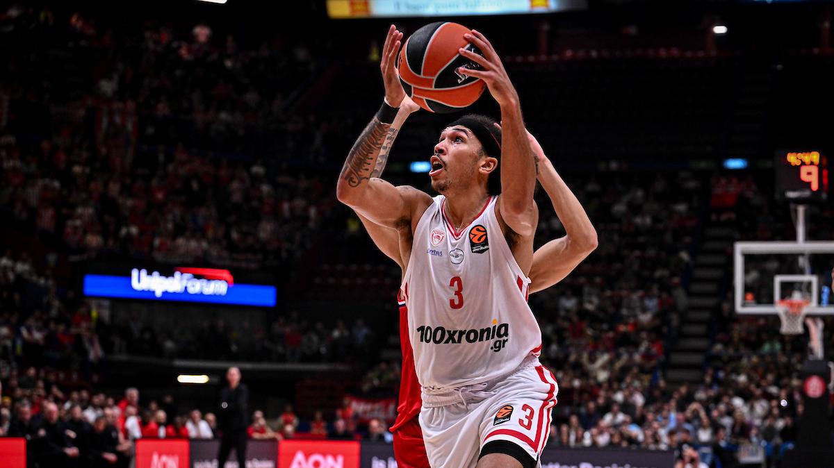 L'Olympiacos perde Tyson Ward per infortunio per almeno un mese 