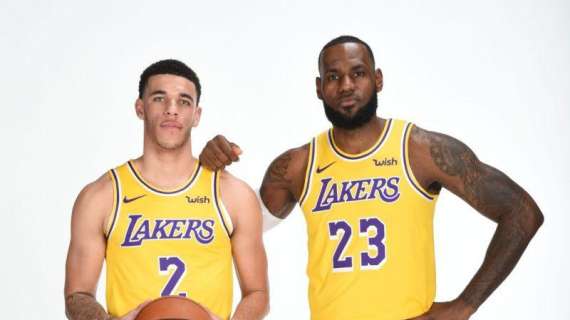 NBA - LeBron James e Lonzo Ball nella storia dei Lakers!