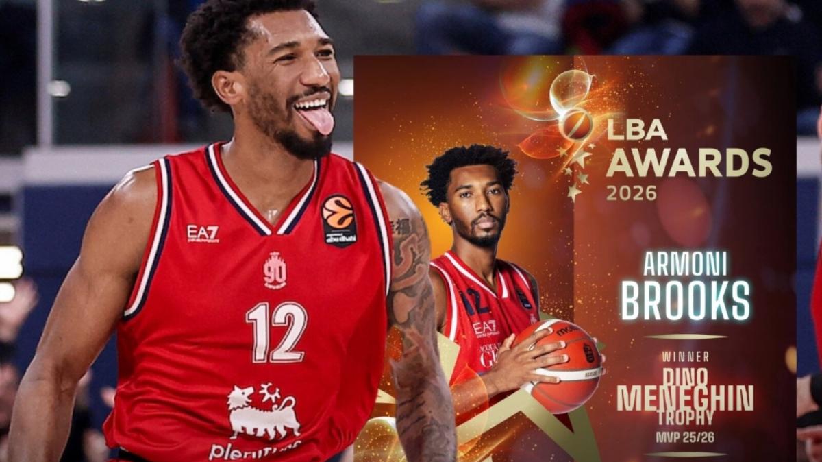 Armoni Brooks è l'MVP della stagione di LBA Serie A 2025/26