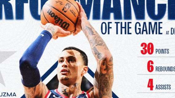 NBA - Kyle Kuzma ne mette 30, i Wizards passano a Detroit
