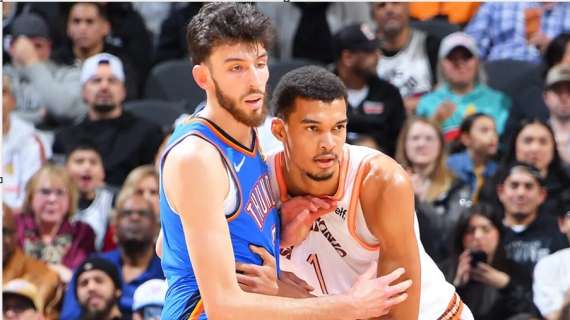 NBA - Thunder, Chet Holmgren nega ogni rivalità con Victor Wembanyama