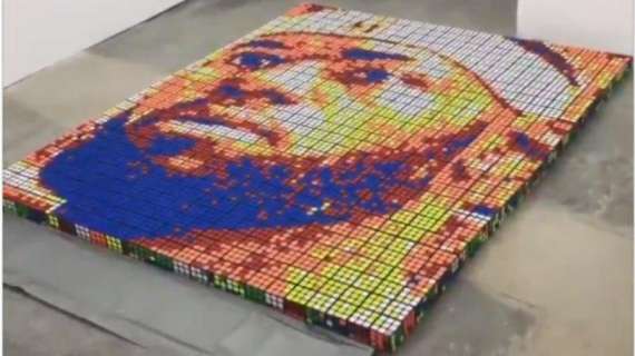 NBA - Un ritratto di LeBron James con il... cubo di Rubik!