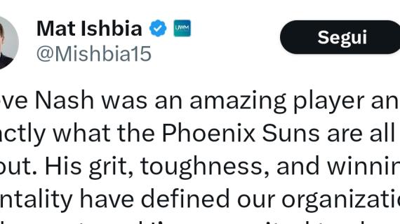 Steve Nash torna ai Phoenix Suns come senior advisor: un ritorno carico di significato