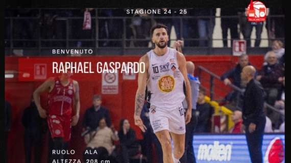 UFFICIALE A2 - Unieuro Forlì, preso Raphael Gaspardo e chiuso il reparto lunghi