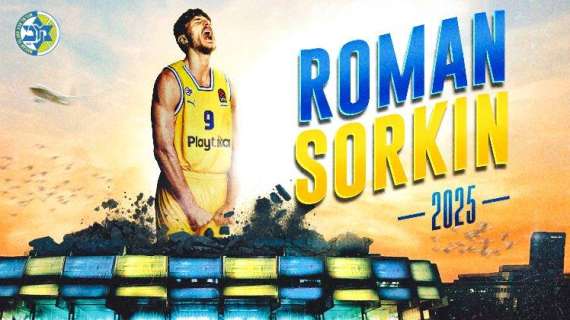 UFFICIALE EL - Maccabi Tel Aviv, rinnovato il contratto di Roman Sorkin