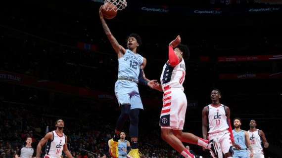 NBA - Tripla doppia di Morant: Memphis vince a Washington