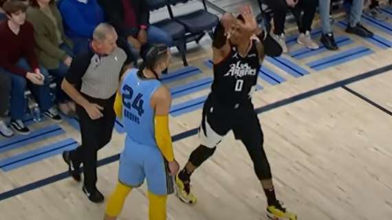NBA - Calda Memphis: Brooks litiga con Westbrook, un fan viene allontanato