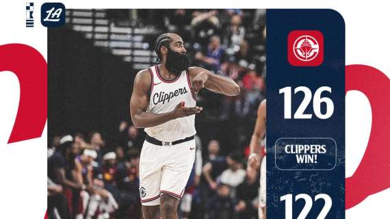 NBA - James Harden è maxi quanto Jokic: i Clippers battono i Nuggets