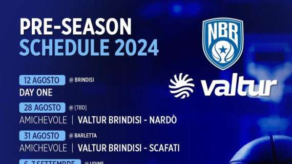 A2 - Valtur Brindisi, ecco le date del precampionato 2024/25