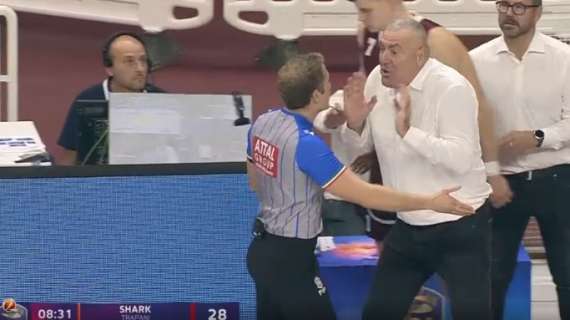 LBA - Espulso Jasmin Repesa! Trapani perde il suo coach nel 2Q con Scafati