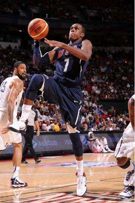 Rajon Rondo in azione