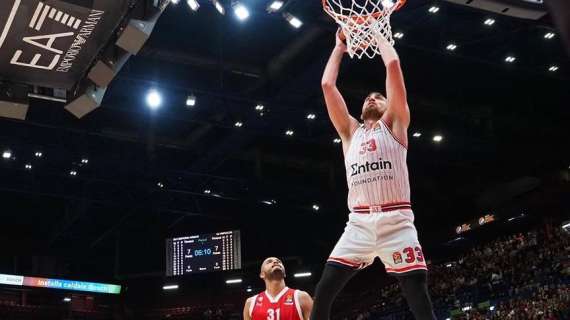 EuroLeague - Olympiacos: senza Milutinov e Petrusev a Belgrado